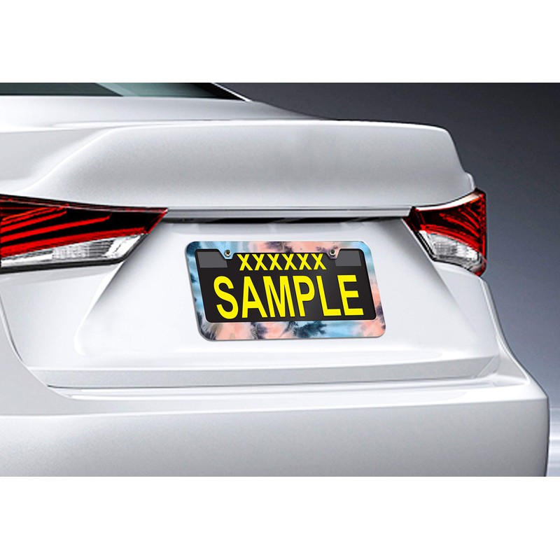 BARON-JEWELRY Tie Dye License Plate Frame Holder