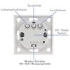 RF Motion Sensor 180° Flush-Mounted LED 5,8hz, Max. 1200W White