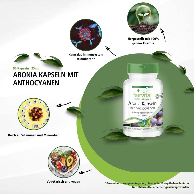 Fairvital Aronia Capsules – High Dose – with 20% Anthocyanins