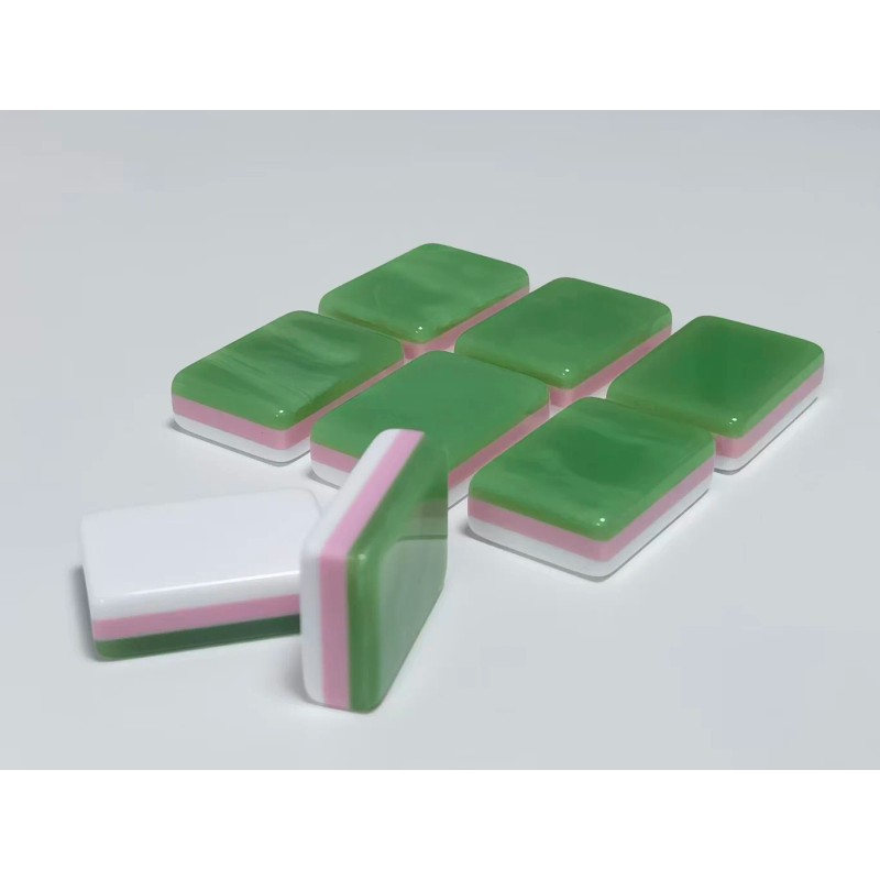 ,Emerald Green Jade,Custom 4-Layer American Mahjong Tiles,Acrylic Mahjong,American Mahjong Set