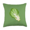 Leafy Greens Romaine Lettuce Chinese Cabbage Bok Throw Pillow