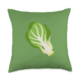 Leafy Greens Romaine Lettuce Chinese Cabbage Bok Throw Pillow