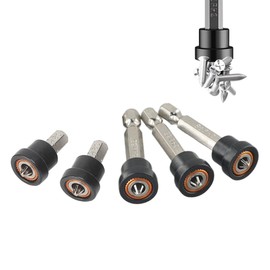 Teursa 5pcs Set TEURSA ® Premium Magnetic Drywall Screw Setter - PH2 Bits for Plasterboard - Hex Shank Positioning Bit - Easy Drywall Installation - Drill Accessory (3pcs 2" + 2pcs 1")