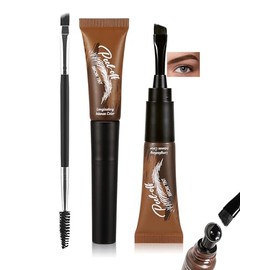 Erinde Gel Para Cejas Peel off, Tinte Para Cejas de Larga Duración y Resistente al Agua, Gel Para Cejas a Prueba de Manchas y Transferencias, Crema Tintada Mate Natural Para Cejas con Pincel,#03