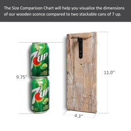 Besuerte Farmhouse Wall Decor Living Room, Rustic Wall Hanging Decor Mason Jar Wall Decor Set of 2 with LED Fairy Lights and Blue Flowers, Wall Accents for Living Room, Home Decor(Medium,Rustic Brown)