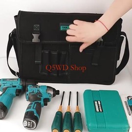Q5WD 어깨 끈, 지퍼 클로저, 내마모성 베이스가 다기능 도구 가방 Q5WD Shoulder Strap, Zipper Closer, Wear-Resistant Base Multifunctional Tool Bag [01 19 inches]