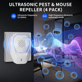 Ultraschall-Schädlingsabwehr, 4er-Pack Mäuseabwehr-001