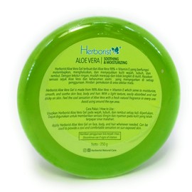 Herborist Aloe vera Gel 98% - Shoothing & Moisturizing, 250 Gram