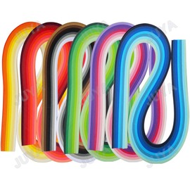 JUYA Paper Quilling Set 54 cm Length Up to 42 Shade Colours 6 Pieces (42 Colours, Width 7 mm)