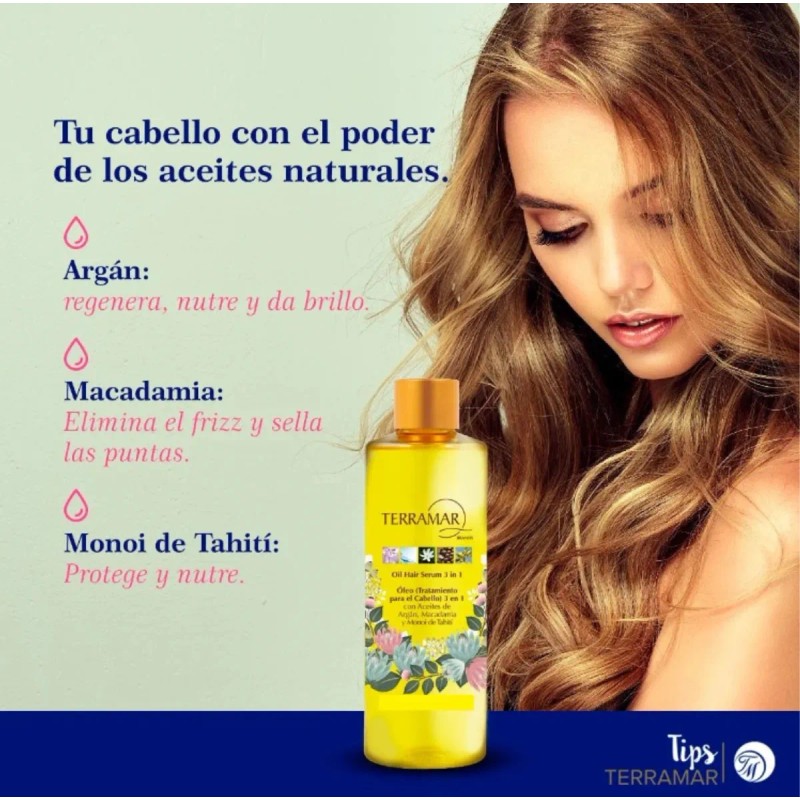 Aceite Para El Cabello Oleo 3 En 1 Terramar 500
