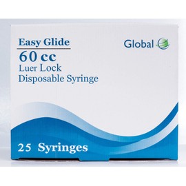 Global Medical Products 60cc Luer Lock Syringes ONLY - Box of 25