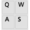 Online-Welcome ENGLISH US KEYBOARD STICKER KEY LABEL LAPTOP GRAY BACKGROUND