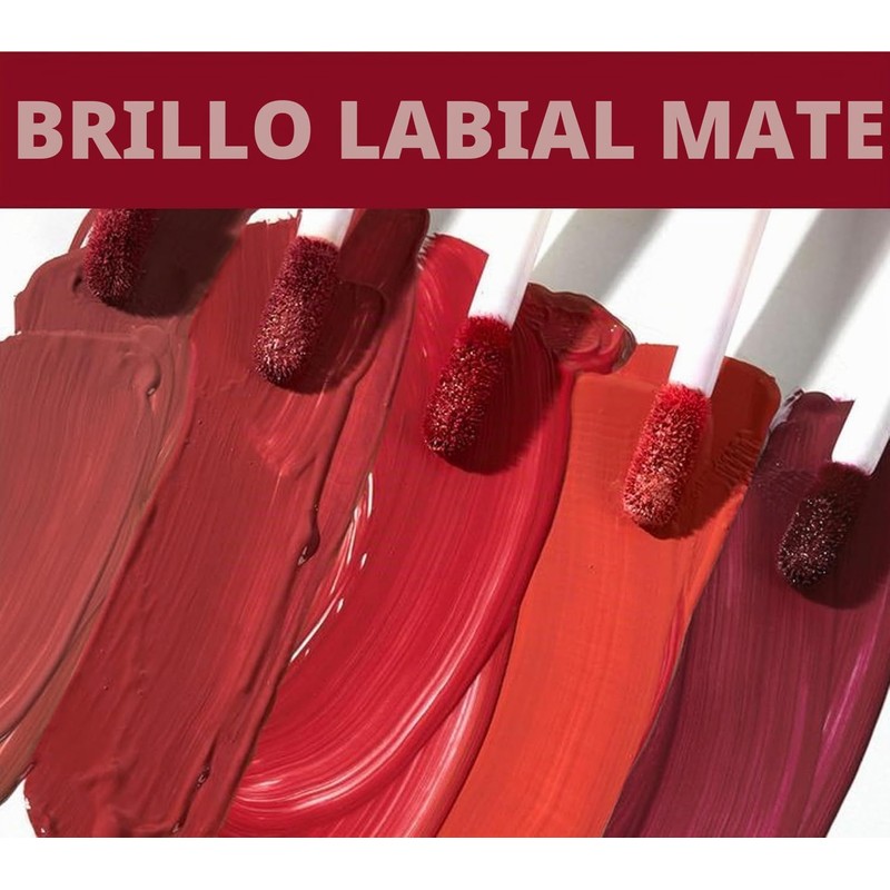 6 Colores Labiales Líquidos Mate Larga Duración Pintalabios