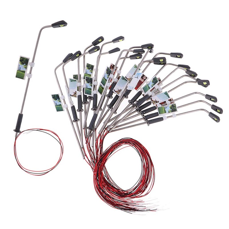 Fenteer 20 Pieces Ho 1:200 Degree Graduation Street Lights Street