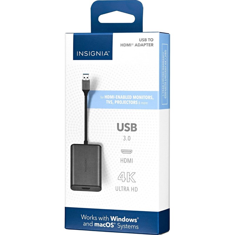 Insignia - SuperSpeed USB 3.0 to HDMI External Video Adapter