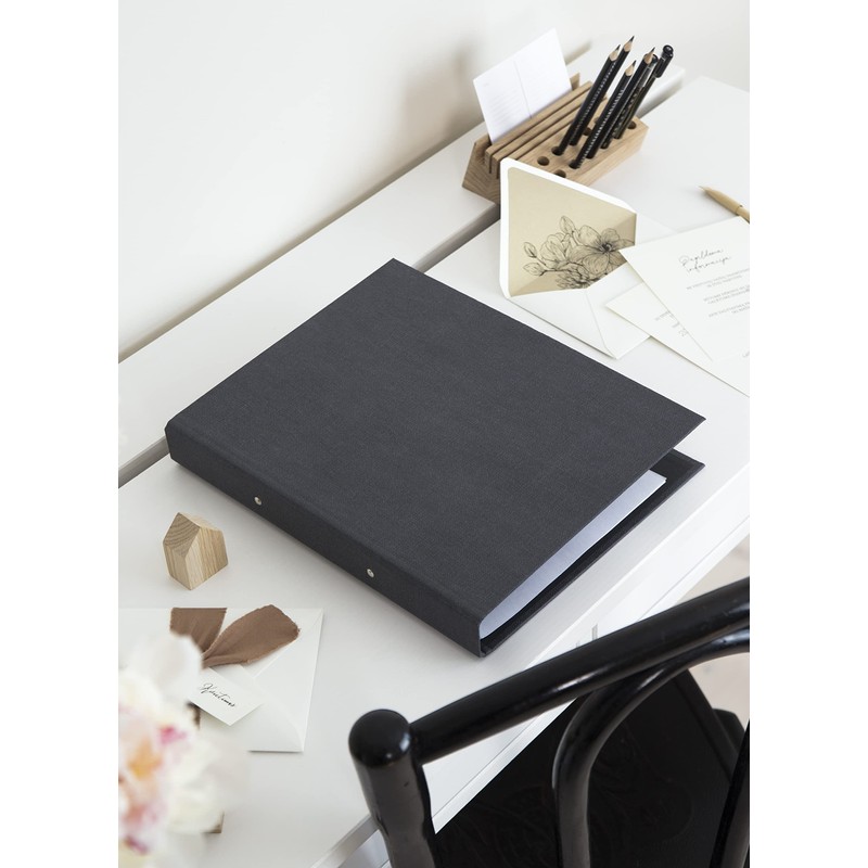 Bigso box of Sweden Black Linen Look Ring Binder