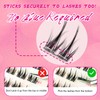 Bershnor Self Adhesive Individual Eyelashes Glueless Diy Lash Clusters Spikes