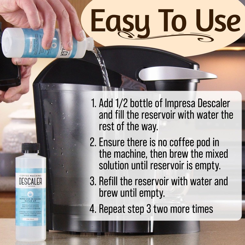 IMPRESA Coffee Machine Descaler - Machine-Safe Formula & Descaling Solution