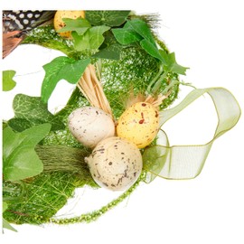 HEITMANN DECO Türkranz mit Federhuhn und Ostereiern - Wandkranz - Natürliche Deko für Ostern und Frühling