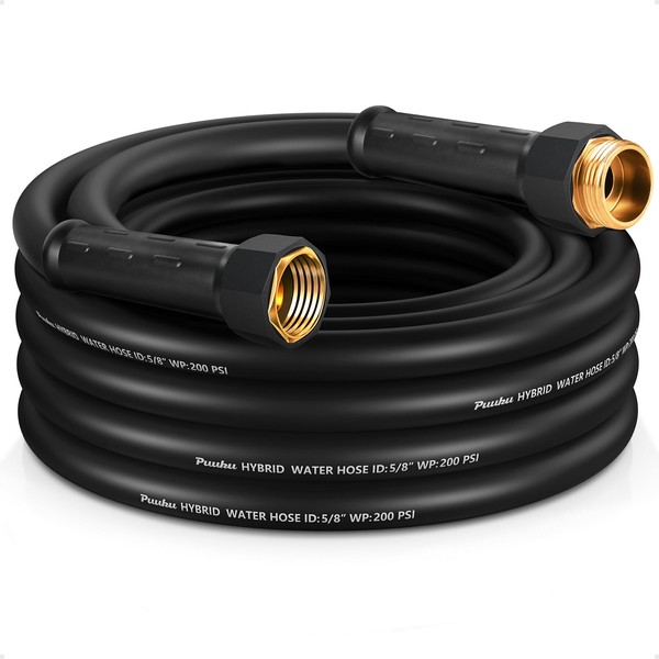 Garden Hose 25ft x 5/8", NON-EXPANDABLE Heavy Duty Premium Flexible