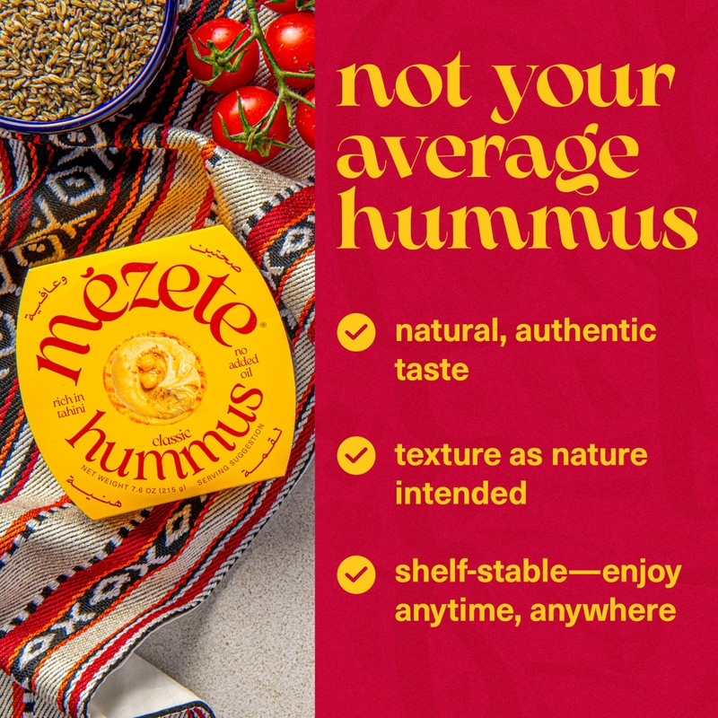 Mezete Classic Hummus Dip | Preservative-Free | All-Natural | On