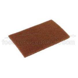 Disco Walnut Brown Scouring Pad, 6 x 9 inch - 20 per case.