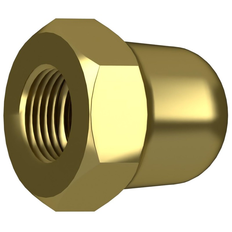 M3 Brass Hexagon Domed Cap Nuts Fit Screws Bolts DIN