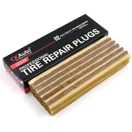 CK Auto 30pcs Brown Tire Repair Strings, Automotive Tool Tire Repair Plugs for Tubeless Off-Road Tires Car, Bike, ATV, UTV, Wheelbarrow, Mower