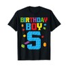 Master Builder 5th Birthday Boy 5 Five Year Building Bricks