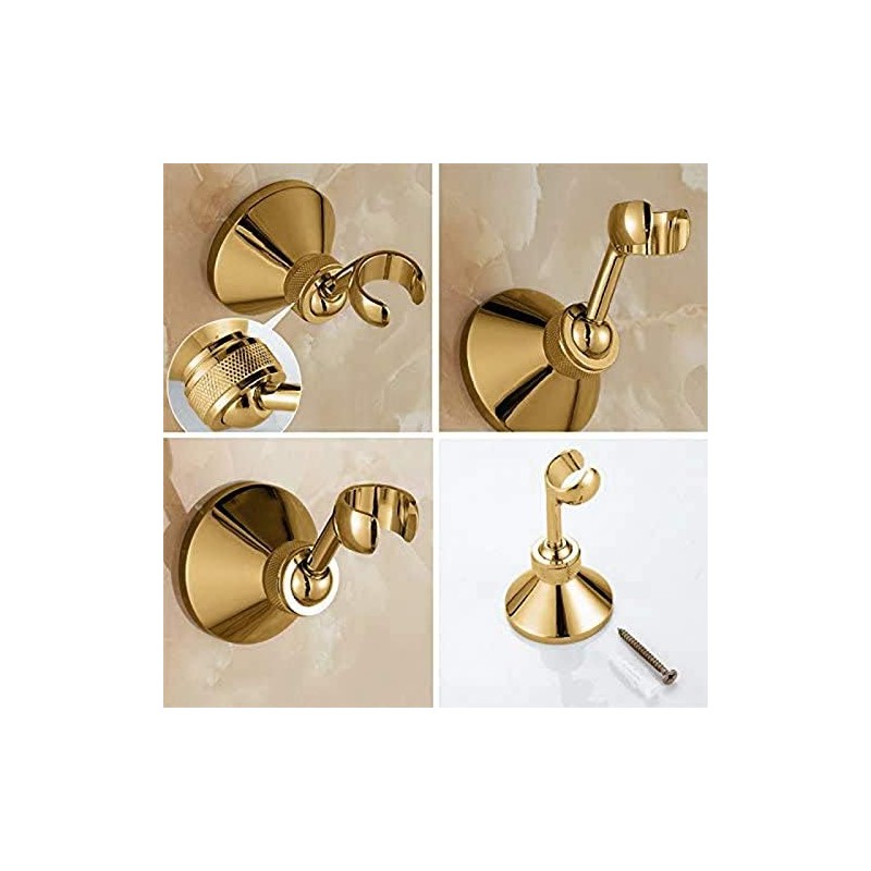 Universal Bathroom Adjustable Shower Head Wall Mount Holder Base Removable