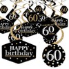 Adult 60th Birthday - Gold - Birthday Party Hanging Decor