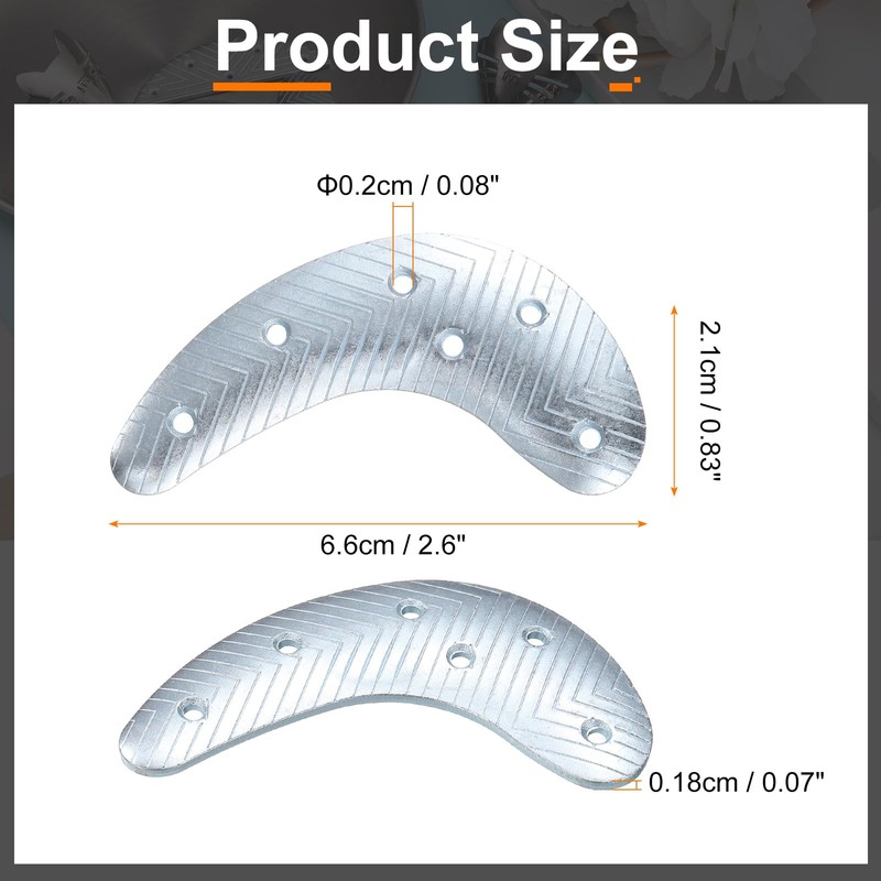 HARFINGTON 2Pcs Metal Heel Plates Heel Guard Repair Pad Moon