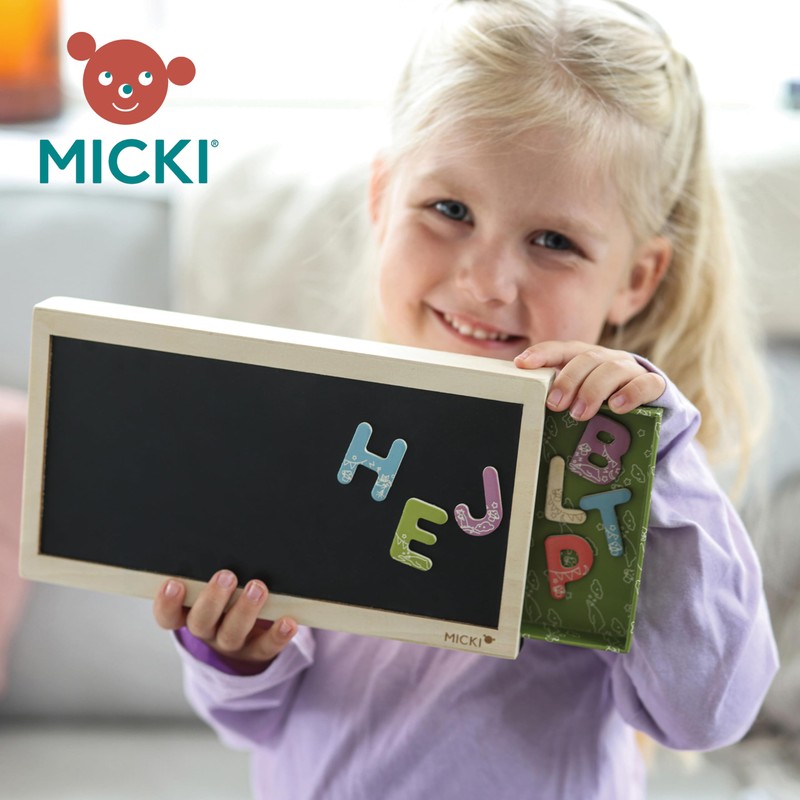Micki-Magnetbuchstaben mit Box – Bunte Magnetbuchstaben aus Holz für Kinder