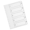 Q-Connect KF01352 Index A4 Multi-Punched 1-5 Polypropylene - White