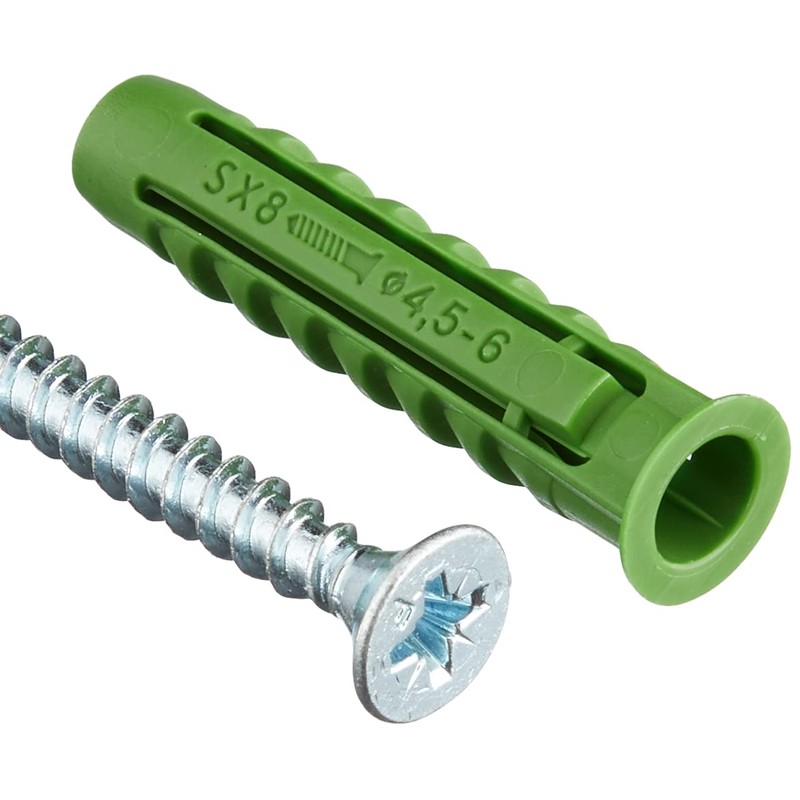 fischer 524867 SX Green Expansion Wall Plug with Screw -