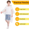 Opret 5 Pack Rain Ponchos for Kids, Disposable Rain Ponchos
