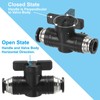 PATIKIL 5/16" Pneumatic Ball Valve, 5 Push-to-Connect Fittings, Pneumatic Control