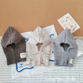 Kids Winter Korean Style Retro Balaclava lf2210 Free Size/50-52CM Grey 3ea