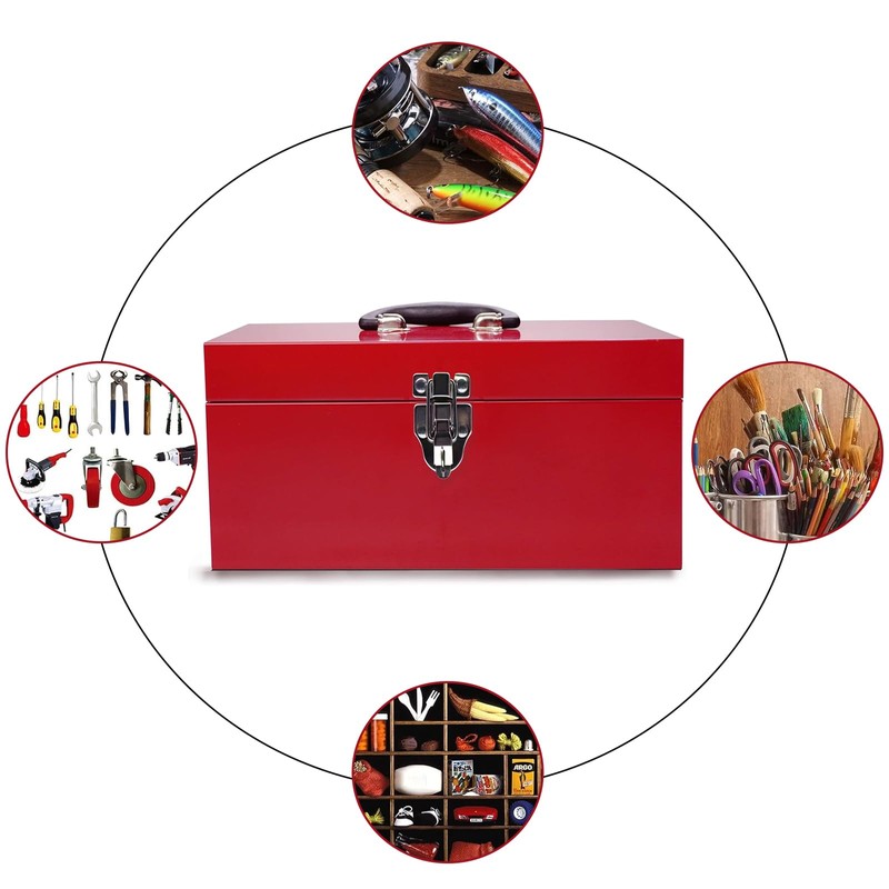 16" Small Tool Box Mini Toolbox Small Metal Tool Box
