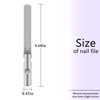 LNAUJS 1 Pack Round Tip Stainless Steel Nail File, 4.76