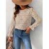 CUPSHE Women's Pullover Crew Neck Long Puff Sleeves Overcut Shoulders