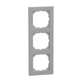 Merten System M Pure Frame, 3-Gang, Aluminium, MEG4030 Pi-3660