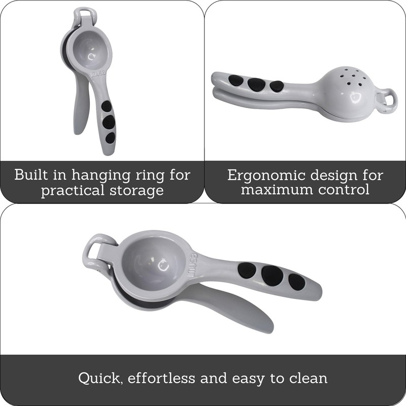 Imusa USA, Grey Lemon/Lime Squeezer, One Size, Silver (J100-00290)