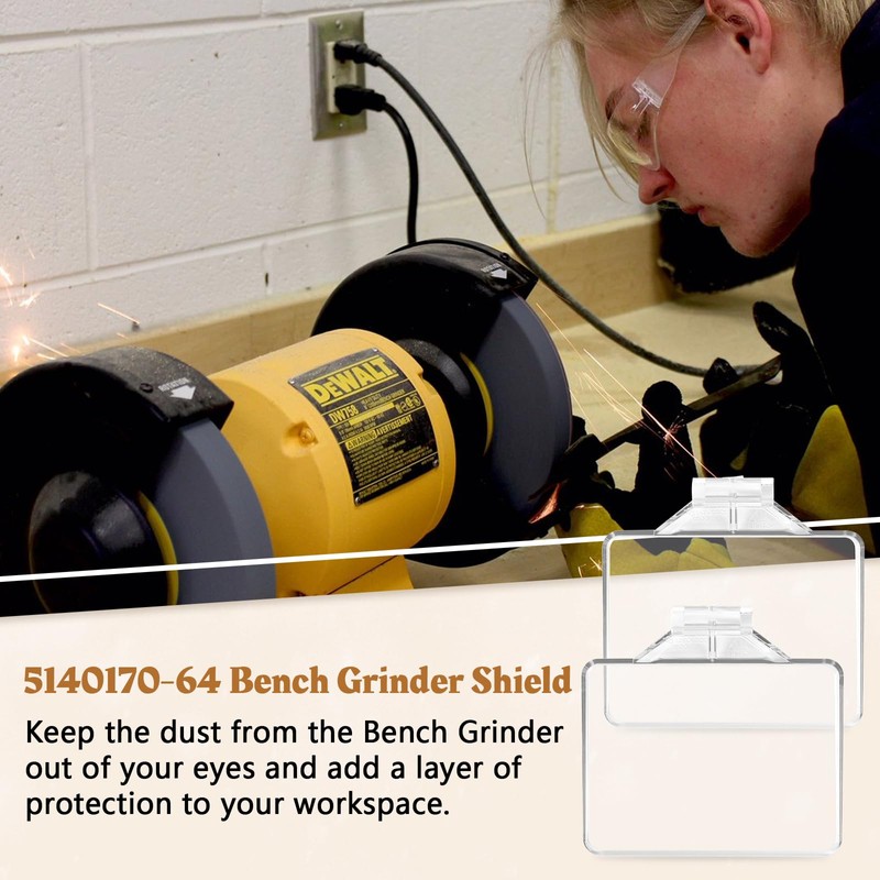 SuperDi 5140170-64 Bench Grinder Eyeshield Replacement for DeWalt DW758 (1