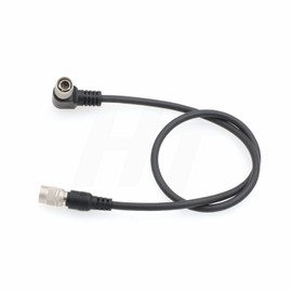 HangTon Power Cable Hirose 4 Pin for WISYCOM MCR54 Sound Devices MixPre 688 Zaxcom Zoom F8 Recorder Mixer 50 cm, Right Angle to Straight