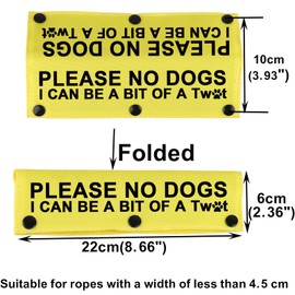 Funny Dog Leash Sleeve Please No Dogs I Can Be Dog Leash Wrap Sleeve Alert Tag Pet Birthday Gift (No Dogs I Can-YE Sleeve)
