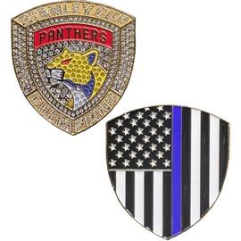 AMERICA'S FRONT LINE I-009 Hockey Cup FDLE Miami-Dade Miami FHP Sunrise Fort Lauderdale Florida Police Challenge Coin
