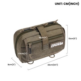 EXCELLENT ELITE SPANKER Tactical Nylon IFAK Pouch Molle Utility Medical kit Bag EMT Pouch EDC Tools Organizer Attaches to Backpack/Tactical Vest/Belt(RGN)