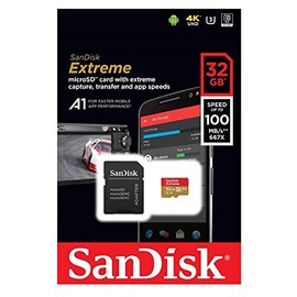 SanDisk Extreme 32GB microSDXC UHS-I Card with Adapter (SDSQXNE-032G-GN6MA) [Old Version]