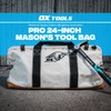 OX Tools 24 Inch Canvas Mason Tool Bag Canvas Utility